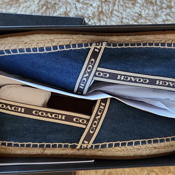 Adorable NWT IOB Coach Corrie Denim Espadrilles Slip-ons 💙 - Picture 2 of 16